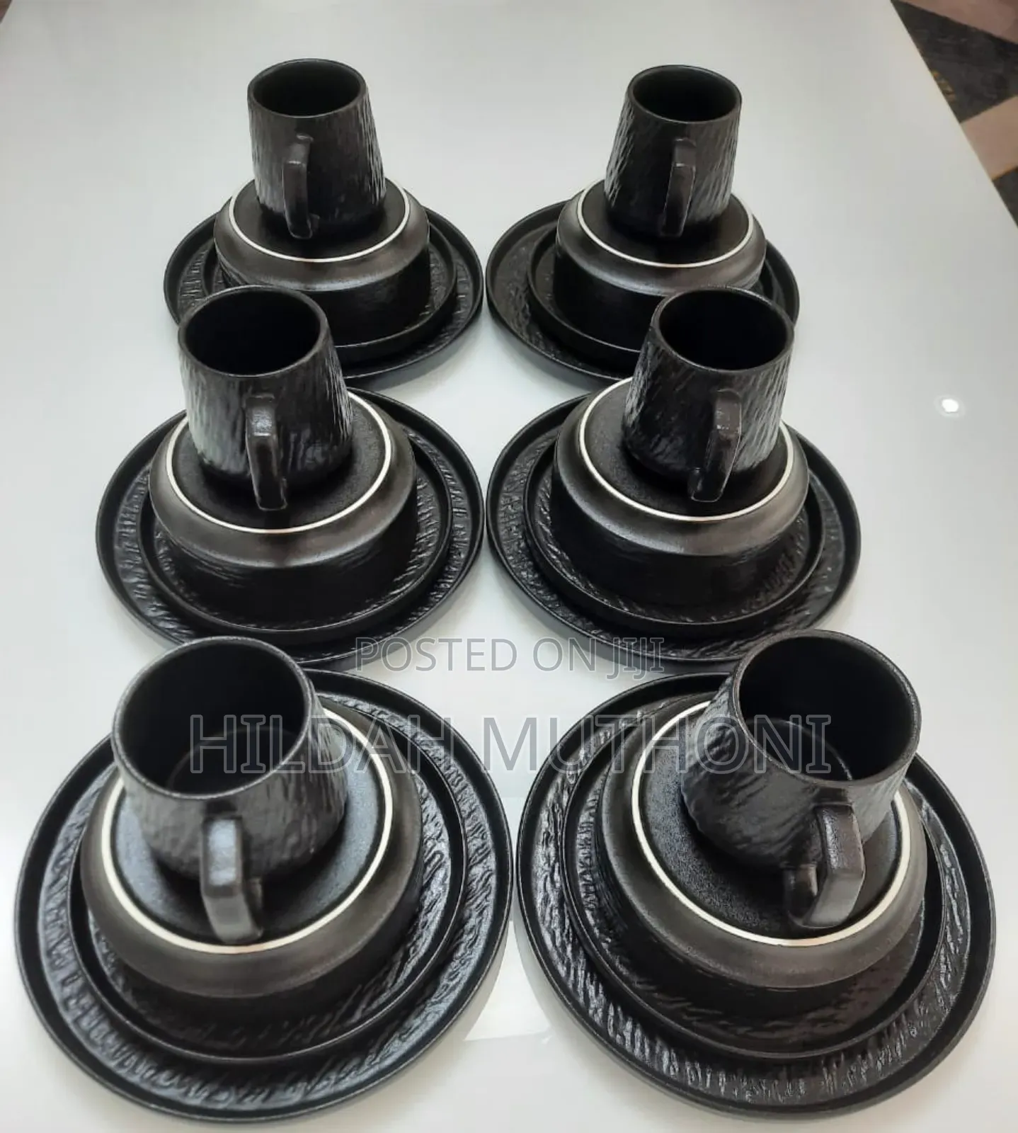 Offer Price ! 
Black Ceramic Dinnerset