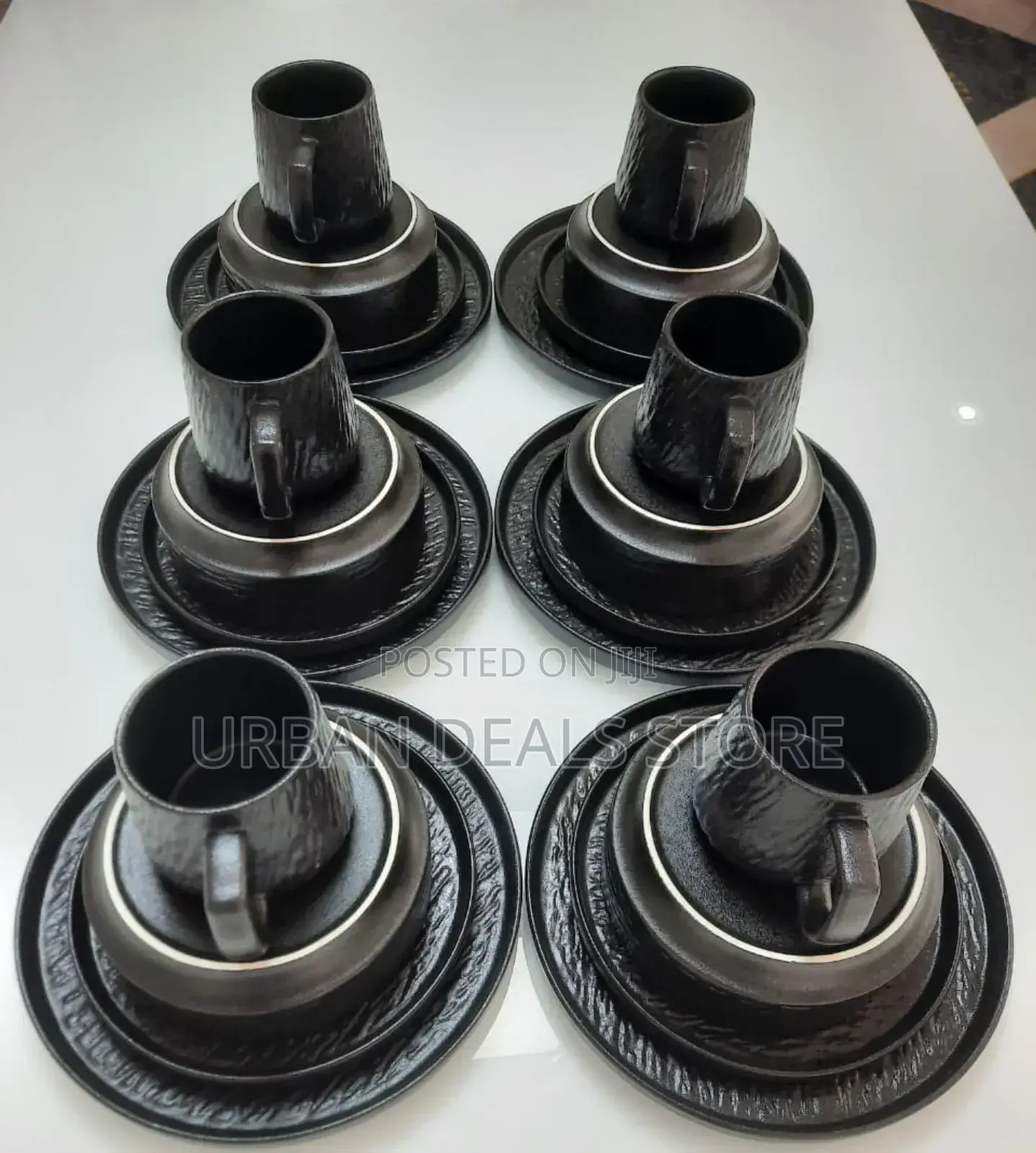 Offer Price ! 
Black Ceramic Dinnerset