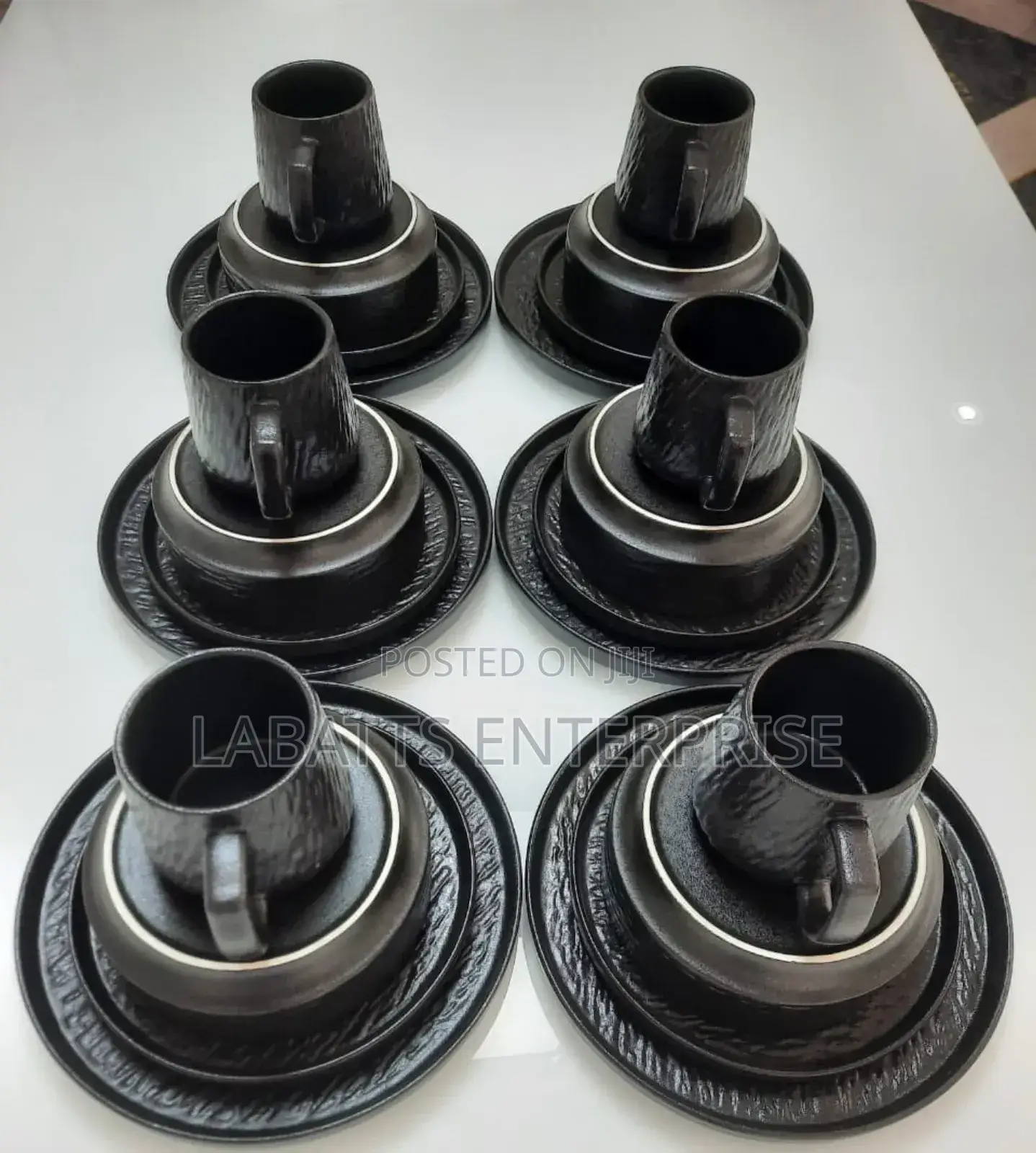 Offer Price ! 
Black Ceramic Dinnerset