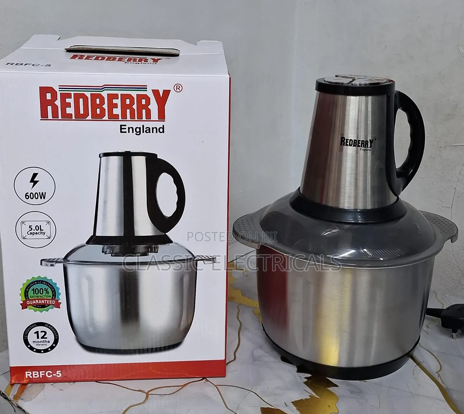 Redberry Electric Food Chopper 5ltrs Rbfc_5