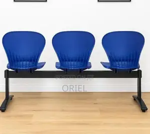 Office Plastic Chair : 3 Seater Plastic Metal Framed Bench