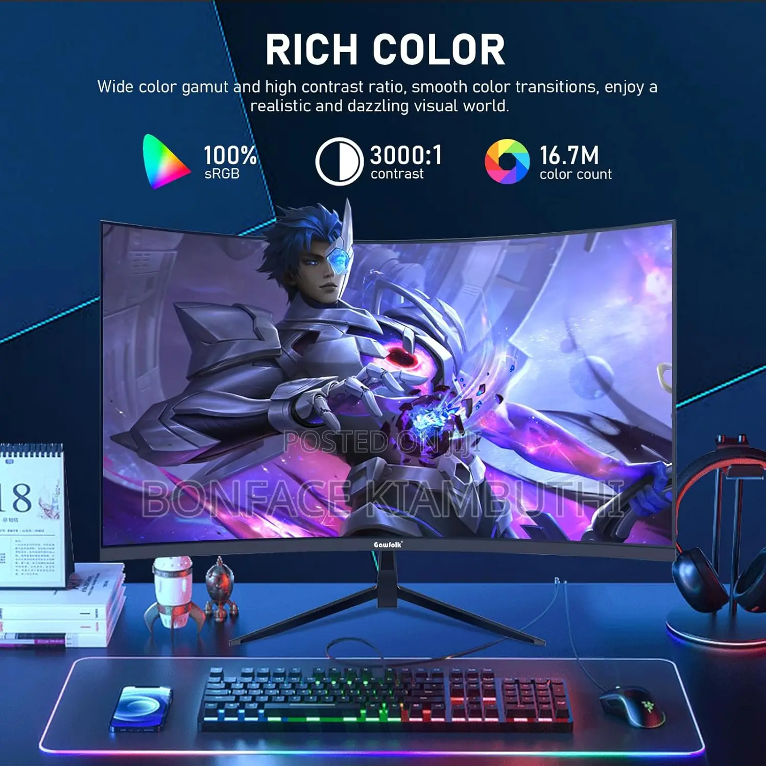 Gawfolk 32 Inch Gaming Monitor