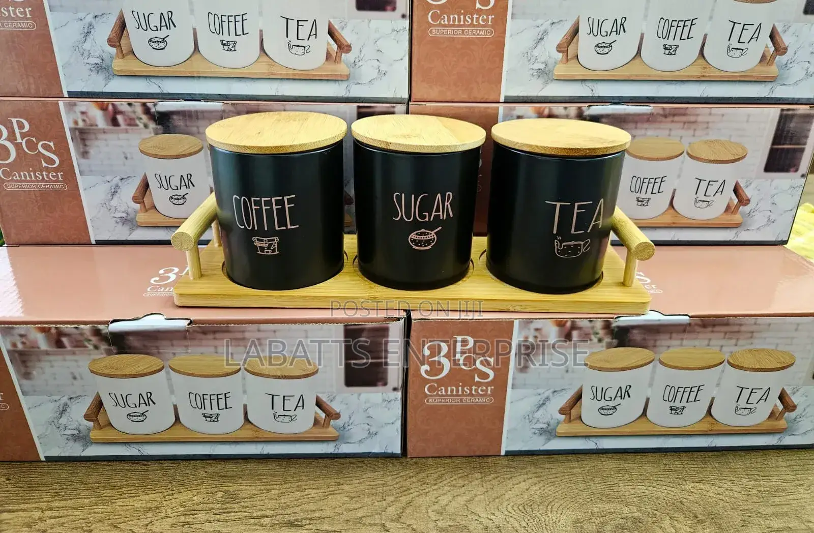 Tea,Coffee,Sugar Modern Set