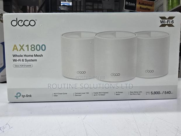 Deco X20 Ax1800 Whole Home Mesh Wifi 6 System