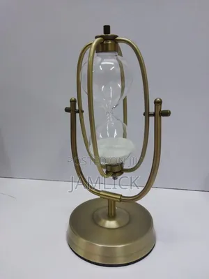 Premium Quality Home Décor Item – Metal Hourglass Sand Timer - Bz