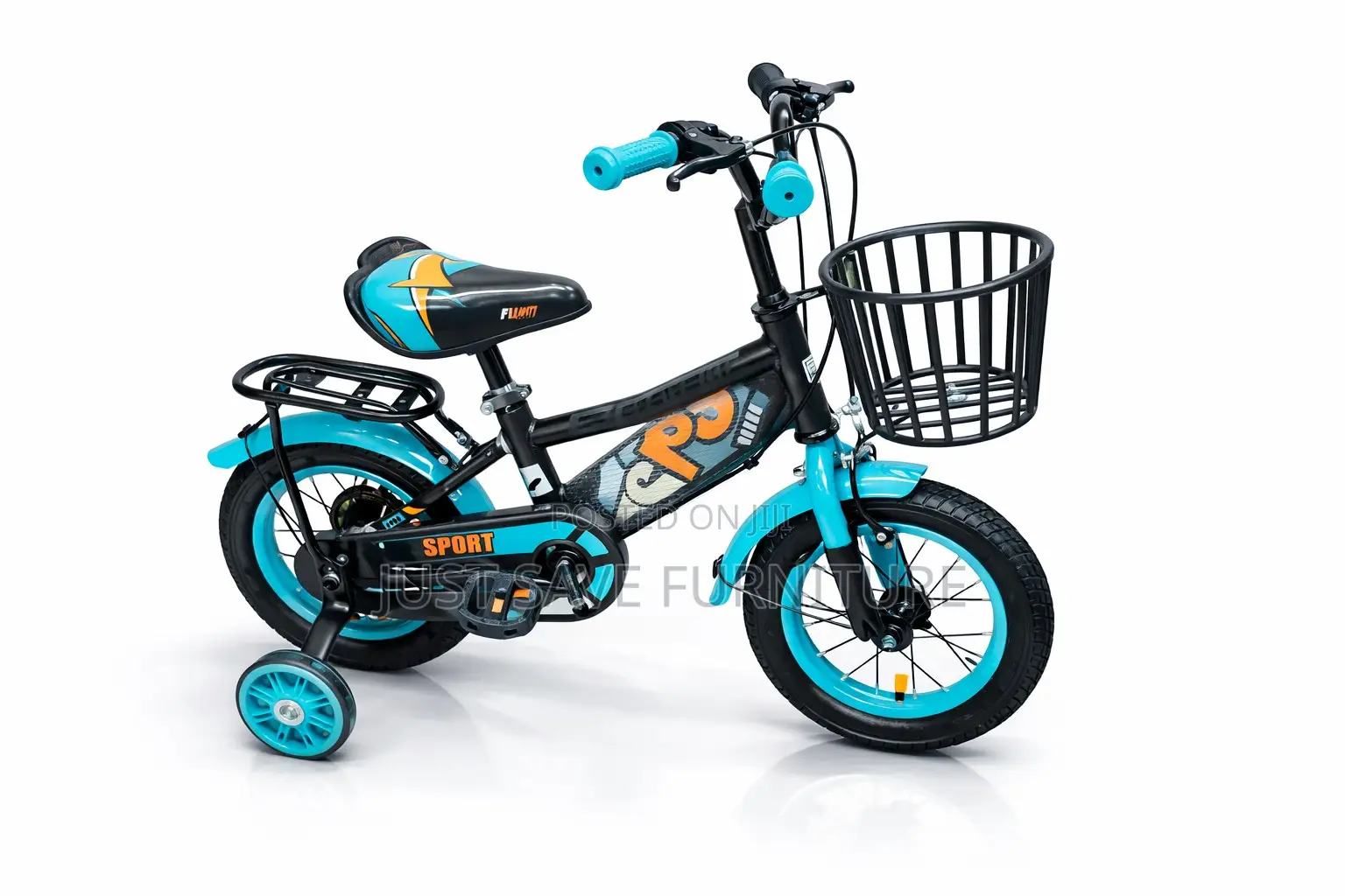 Sport Kids Bicycle Size 12 With Basket Training Wheels