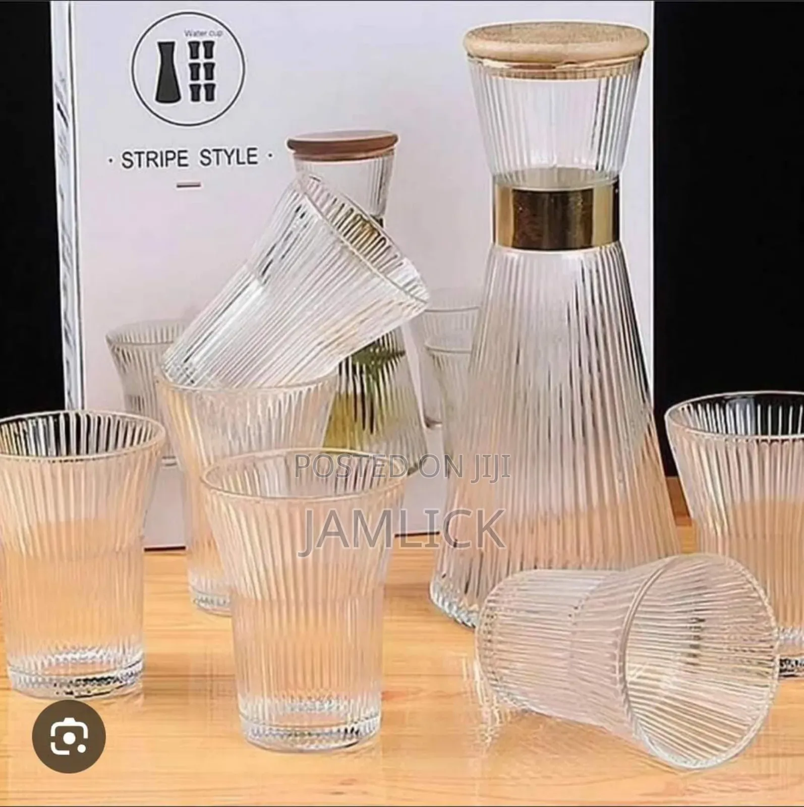 1 Glass Carafe With 6 Glasses - Bz