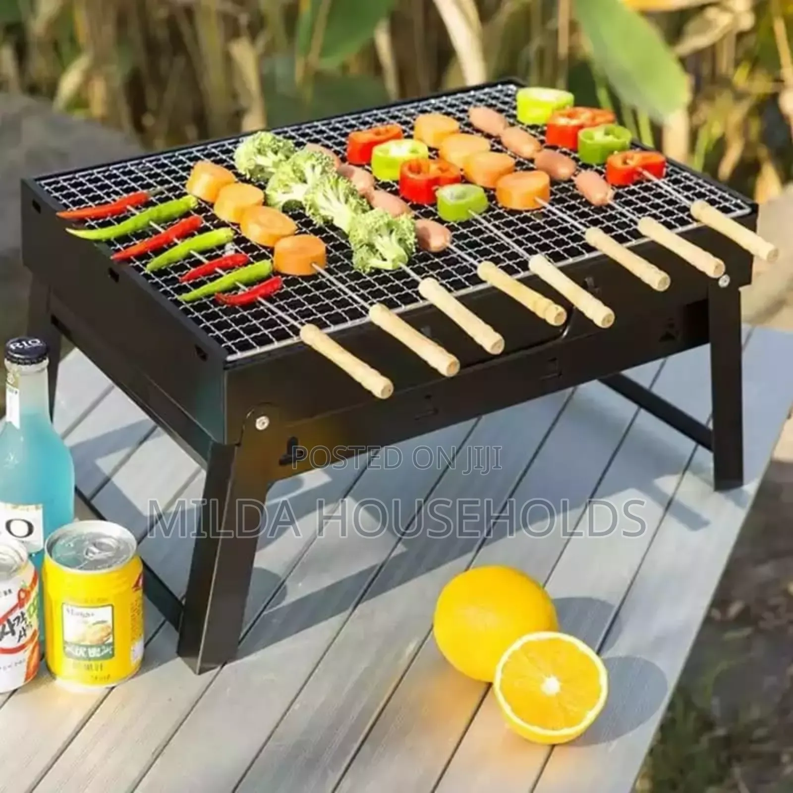 Foldable Portable Barbecue Charcoal Grill