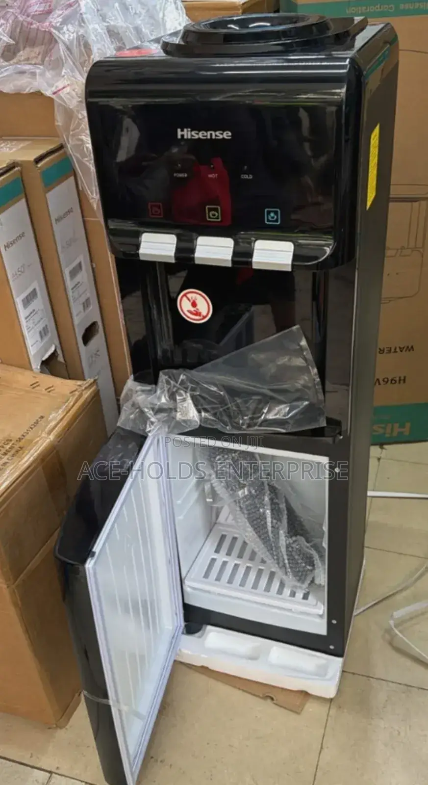 Hisense (Black) 3 Taps Hot, Normal, and Cold Dispenser - Top Load