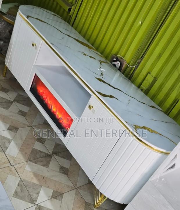 Modern Executive Tv Stand With Fire Place