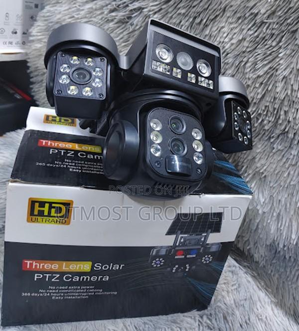 V380 4g Triple Lens Dual Panel Solar Security Camera - main view