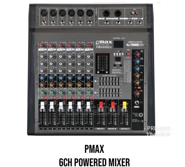 Pmax Pmx608du 6-Channel Powered Audio Mixer