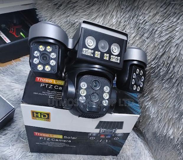 V380 4g Triple Lens Solar Camera With Dual Panels