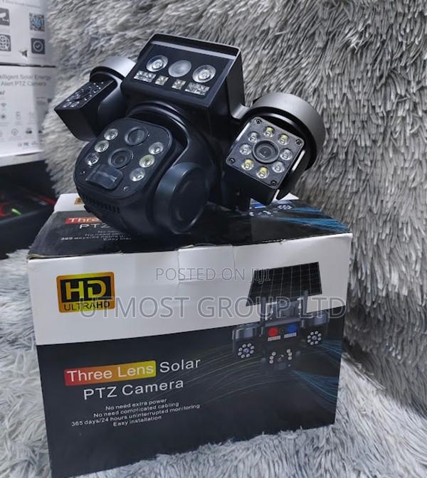 V380 4g Triple Camera Dual Solar Panel Security Cam - main view