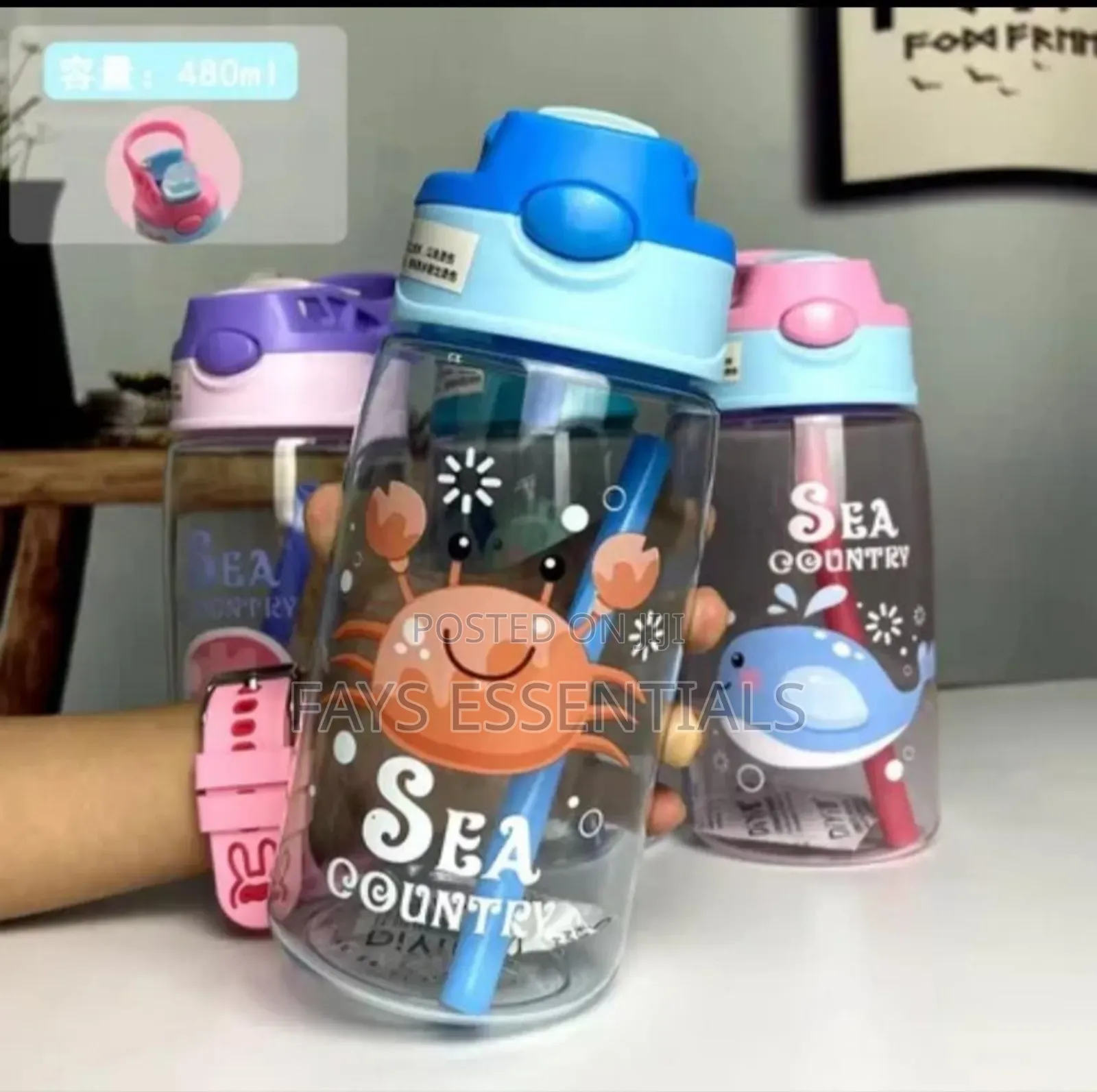 Cartoon Themed Kids Water Bottle