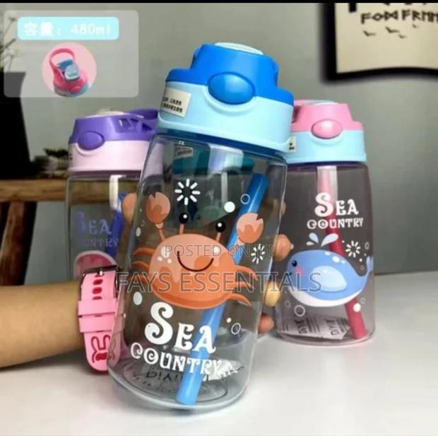 Cartoon Themed Kids Water Bottle - thumbnail 4