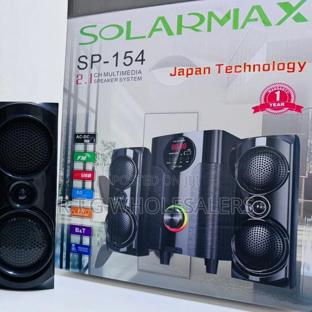 Solarmax 2.1 Channel Desktop Speaker System With Deep Bass Woofer