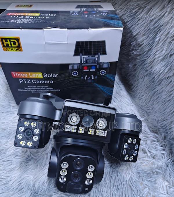 V380 4g Triple Lens PTZ Solar Security Camera - main view