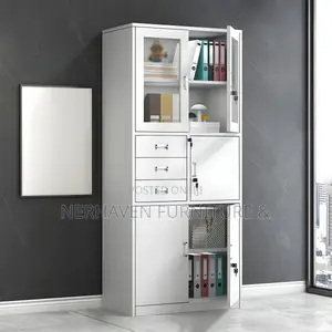 2-Door Metallic Filing Cabinet With Safe