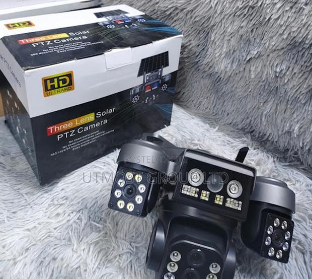 V380 4g Triple Lens Solar Powered Outdoor Camera - main view