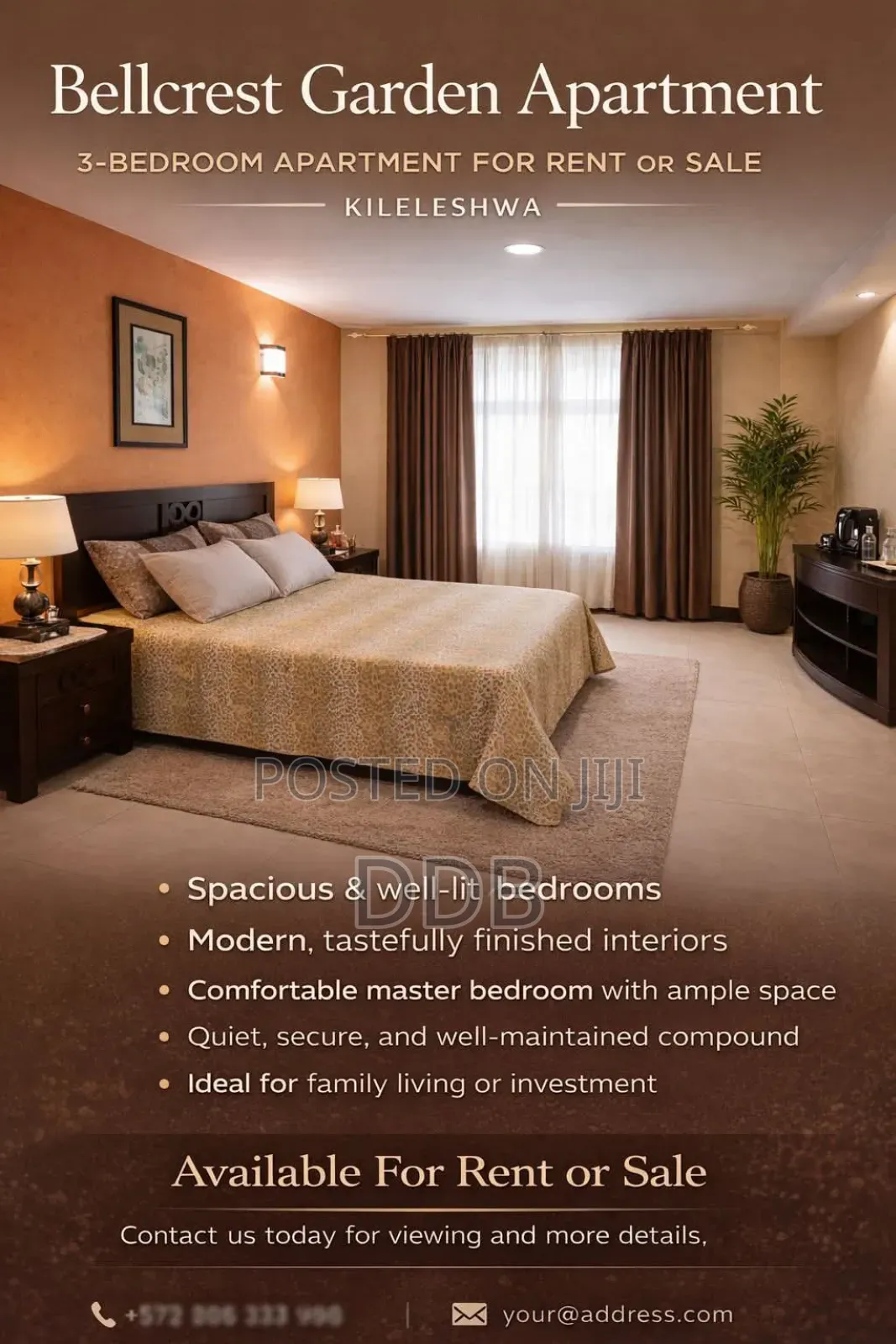 Furnished 3bdrm Apartment in Bell Crest Garden, Kileleshwa for rent