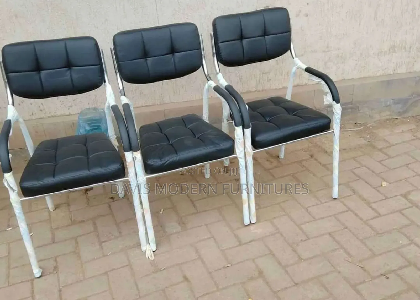 Black Cushioned Chair