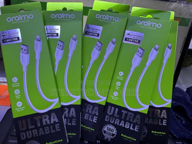 Oraimo White Lightning iPhone Data Cable - main view