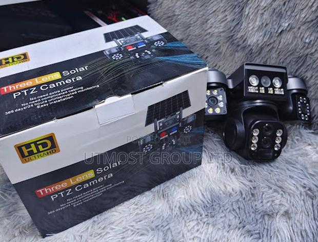 V380 4g Triple Lens Dual Solar Panel CCTV Camera - main view