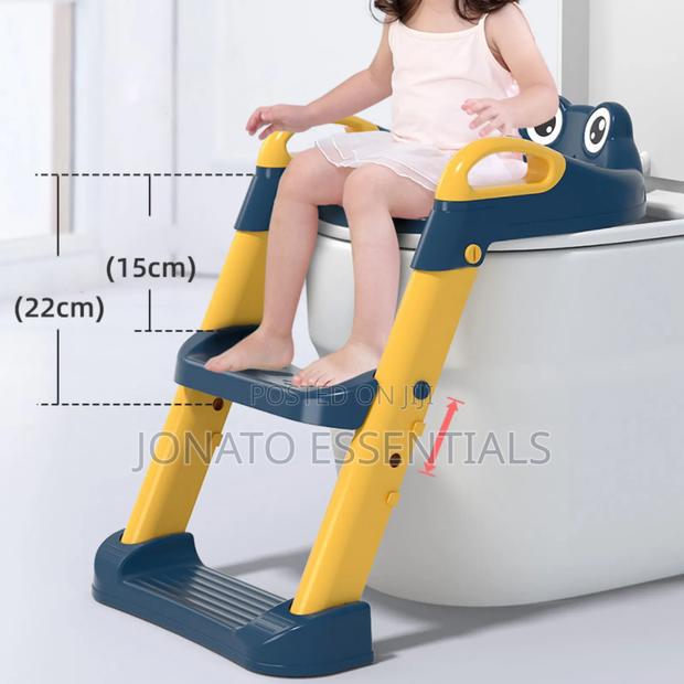 Adjustable Toddler Potty Training Seat With Ladder Step Stool - thumbnail 2