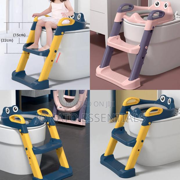 Adjustable Toddler Potty Training Seat With Ladder Step Stool - main view