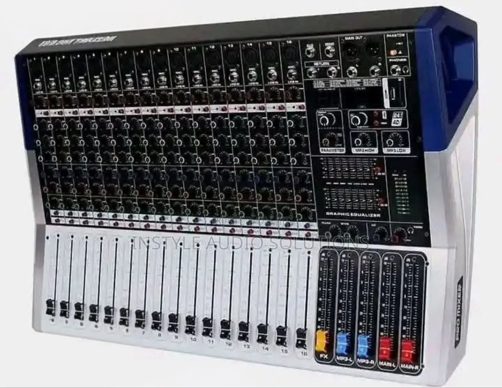 16 Channels Pro Powered Mixer Usb, Bluetooth, 2000w Pay on Delivery