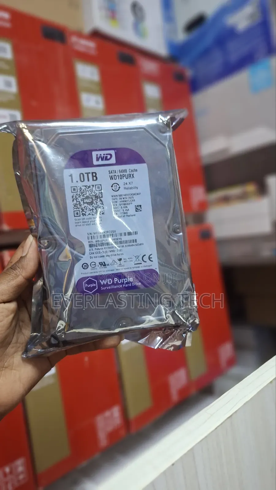 Wd Purple Surveillance Hard Drive – 1 Tb, 64 Mb, 5400 Rpm, Wd10purz