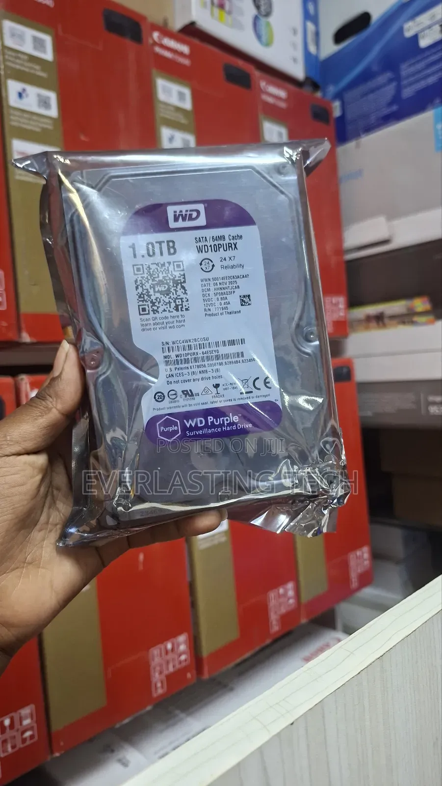 Wd Purple Surveillance Hard Drive – 1 Tb, 64 Mb, 5400 Rpm, Wd10purz