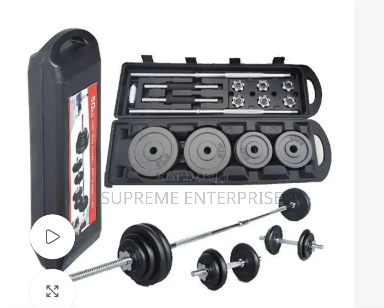 50 Kilogrammes Chrome Dumbbells