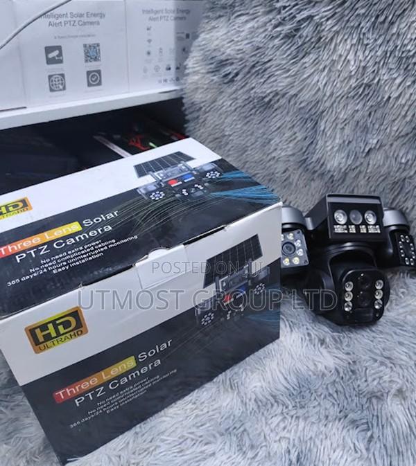V380 4g Triple Lens Dual Panel Outdoor CCTV