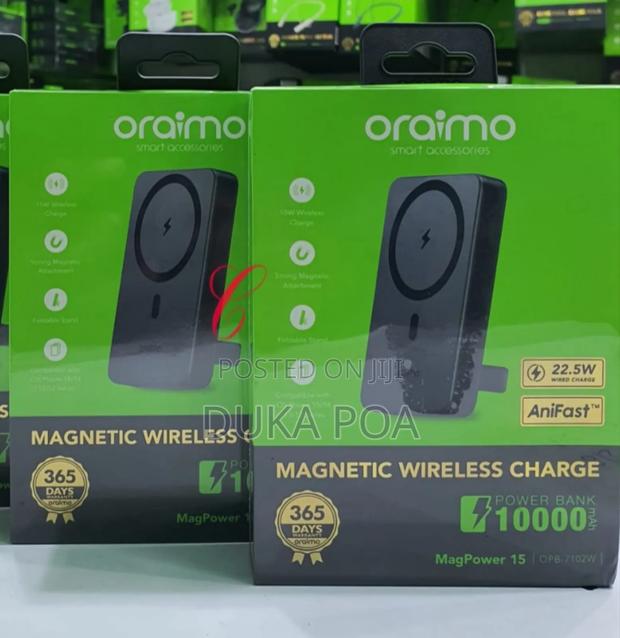 Oraimo Wireless and Wired Powerbank 10000mah Magpower 15