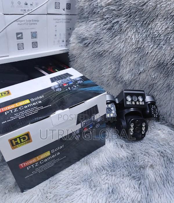 V380 4g Triple Camera Dual Panel Solar Cctv