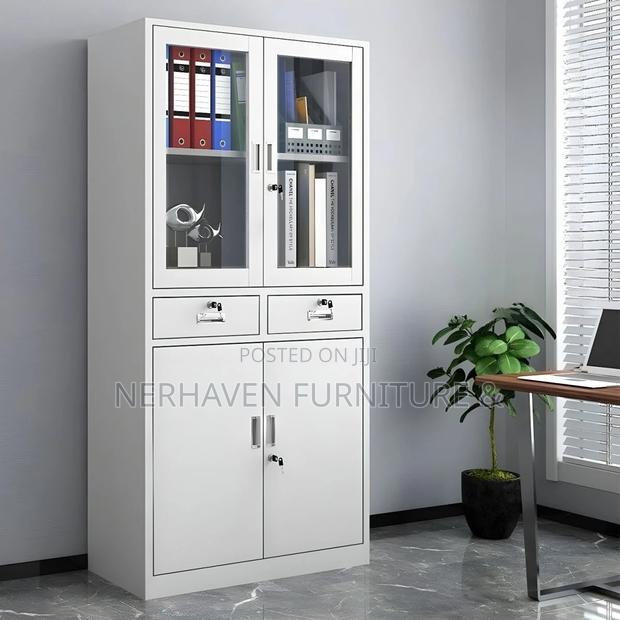 Two Door Metallic Office Storage Cabinet
