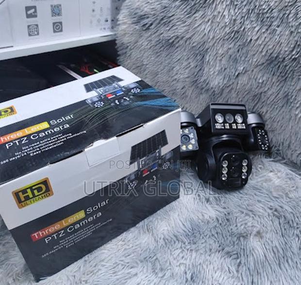 V380 4g Triple Lens Dual Solar Outdoor Cctv Camera