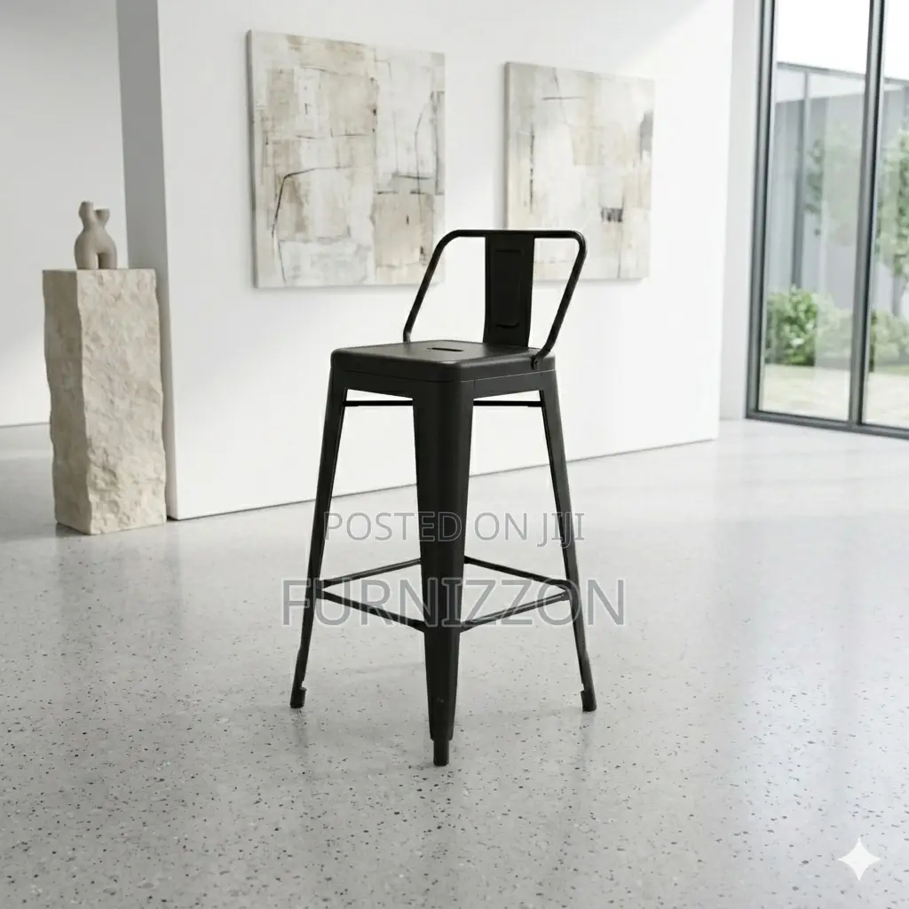 Metal Tolix Bar Stool Low Back Design