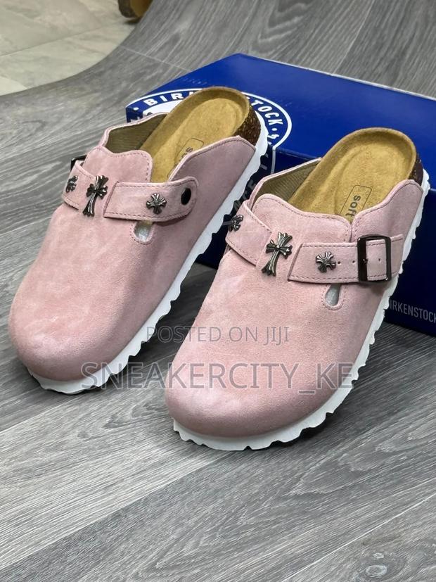 Chrome Hearts Pink Clogs
