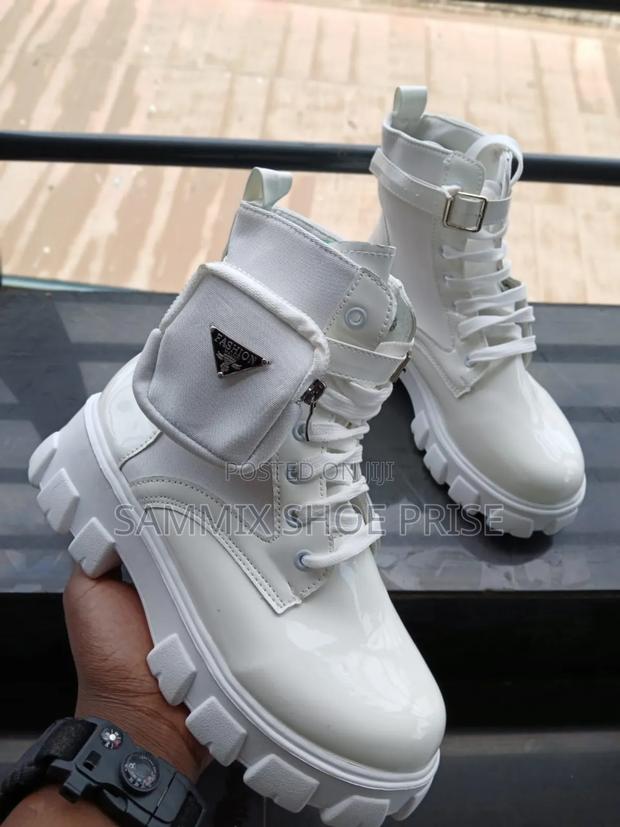 White Fashion Boots/Designer Boots - main view