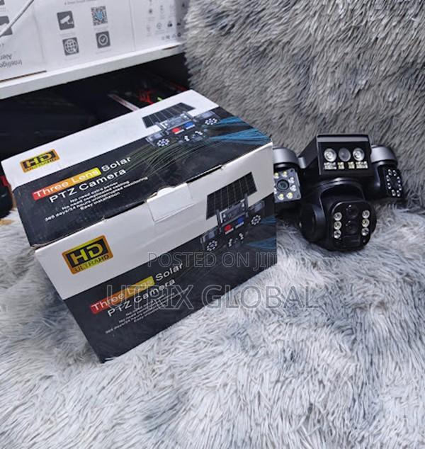 V380 4g Triple Camera Solar Powered Outdoor Cctv