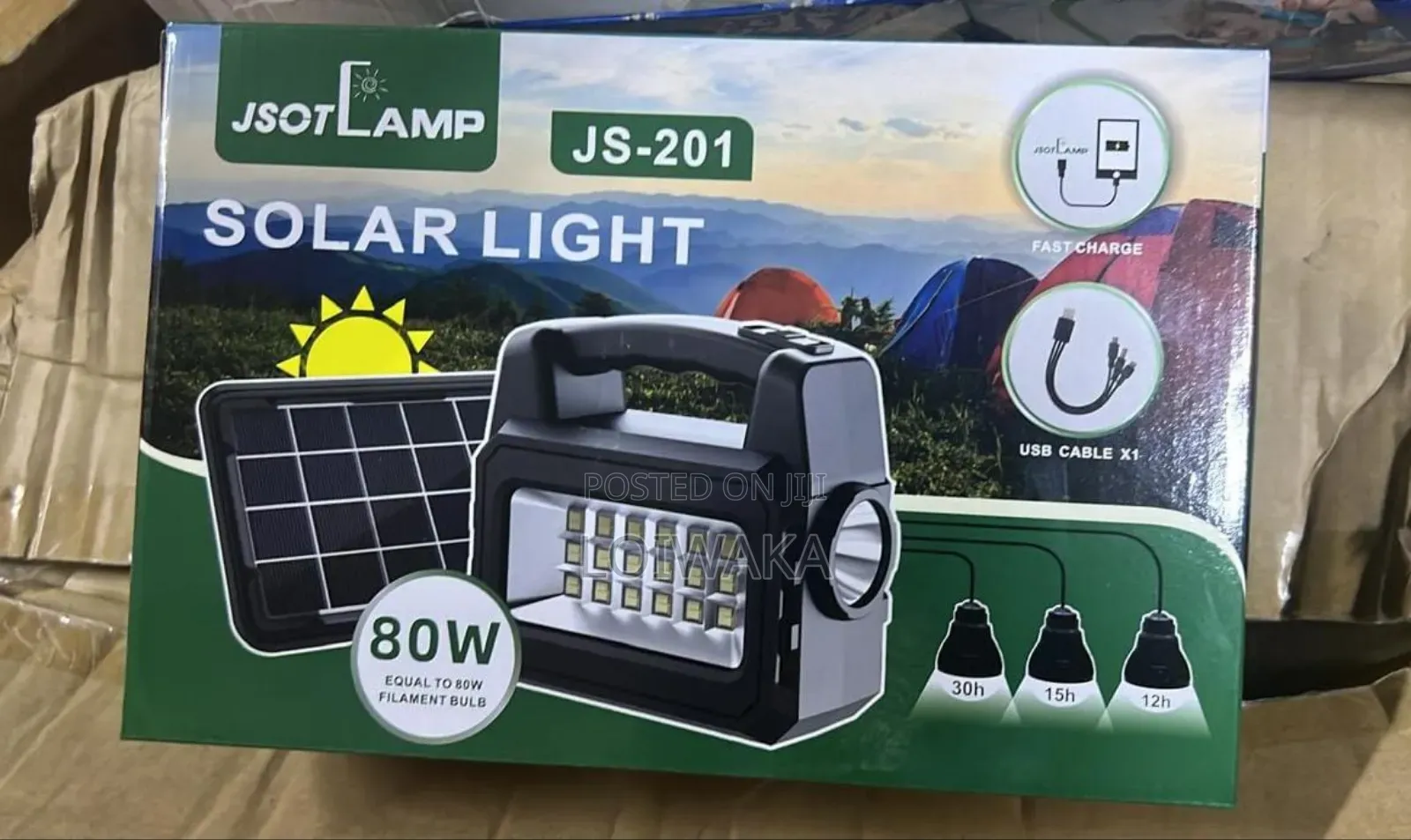 Solar Lamp With Torch and Solar Panel
