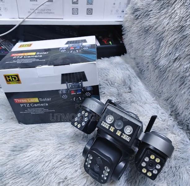 V380 4g Triple Lens Smart Outdoor Solar Camera