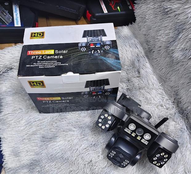 V380 4g Triple Camera Dual Panel Security System - main view