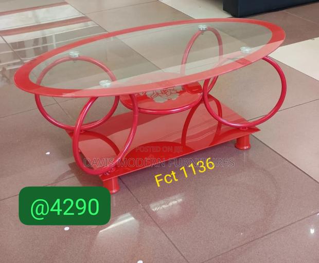 Red Metal Coffee Table - main view