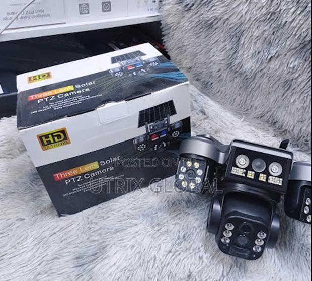 V380 4g Triple Lens Solar Powered Security Cam
