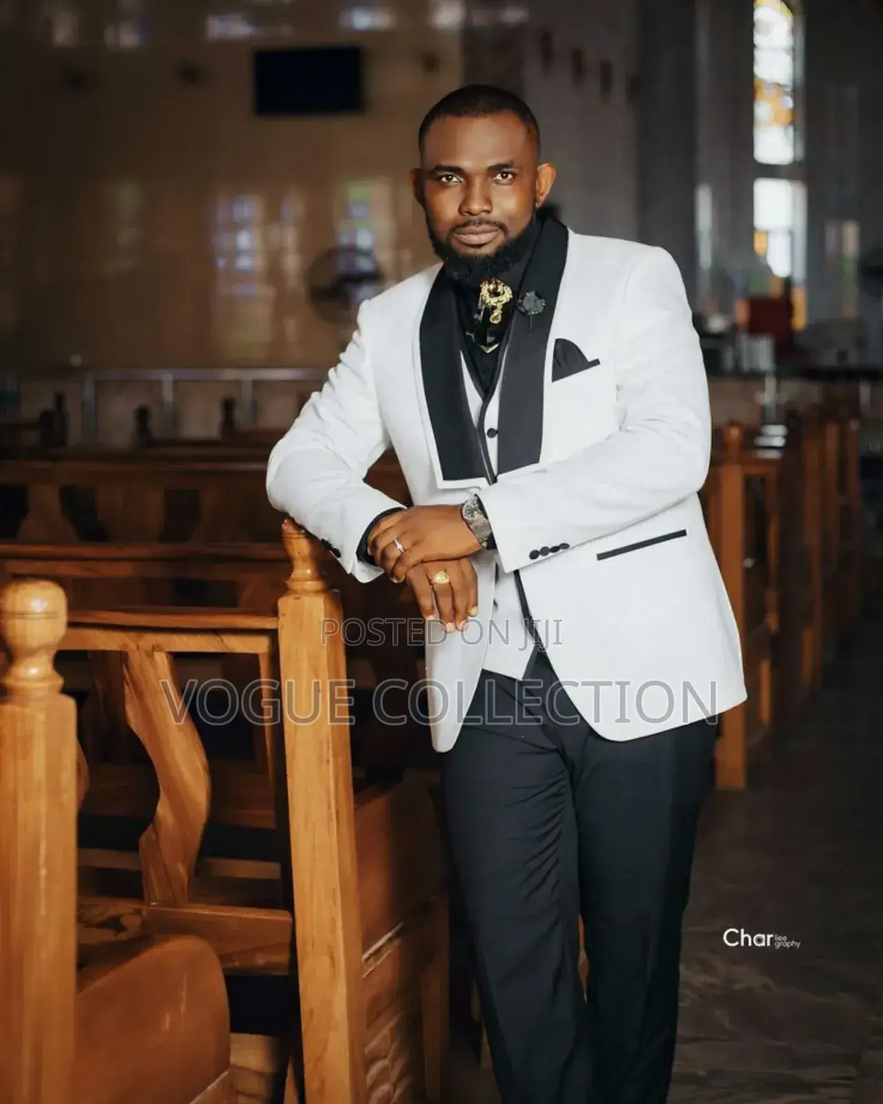 Flowered White Suit
