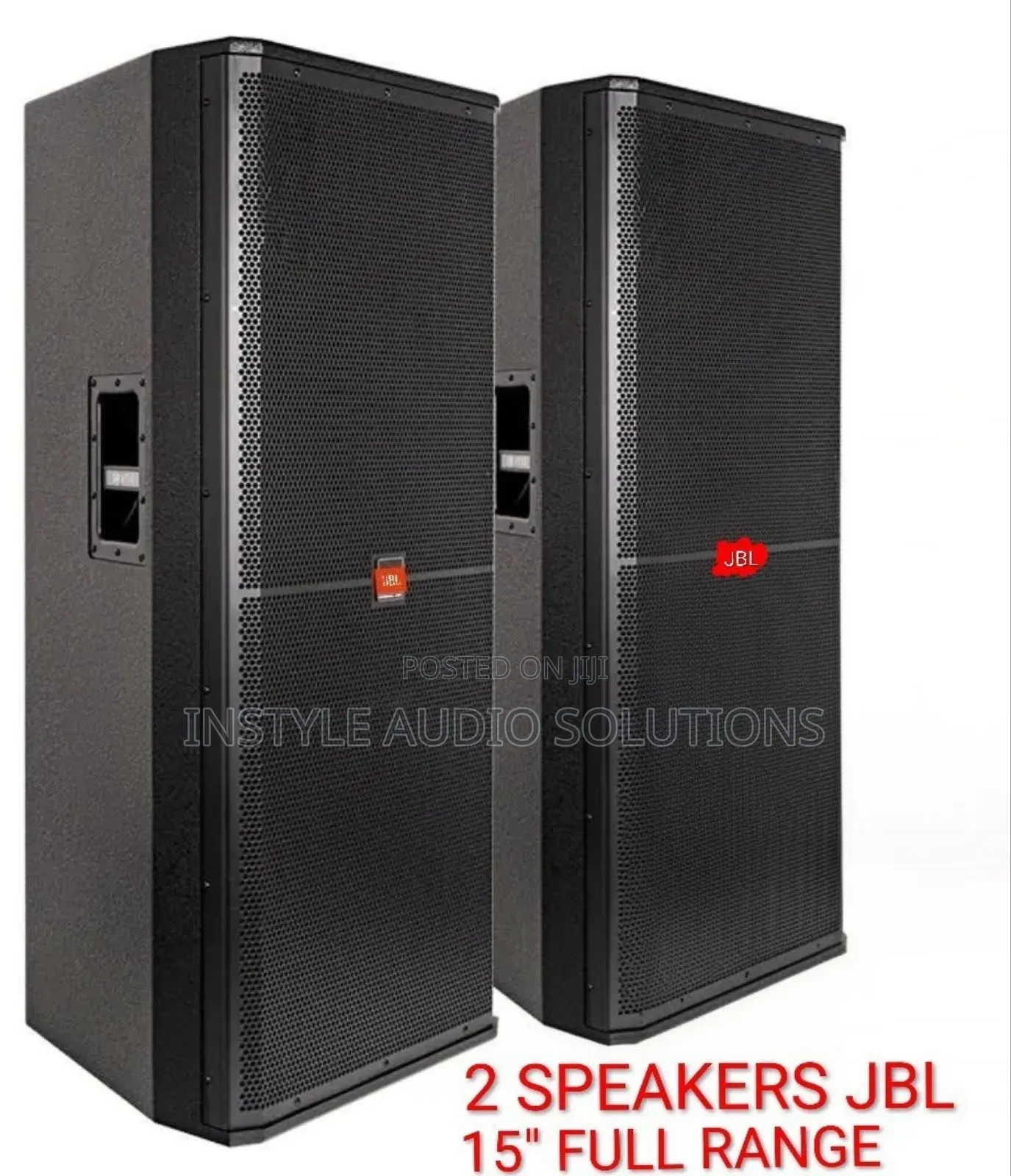 2 JBL 15" Double Speaker Full Range 4000w Speakers Pay on Delivery